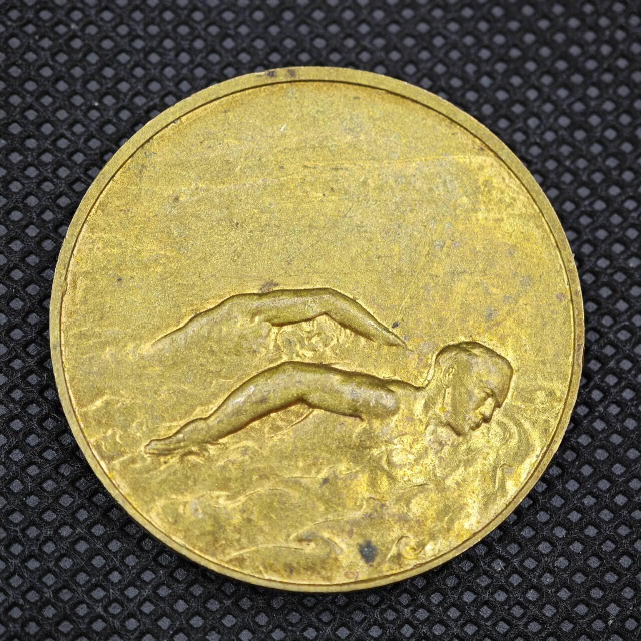 【淘币小摊】限时拍第八百一十六拍  纪念章场  满百包邮可预留两周  周一统一发货  游泳纪念章 直径39mm