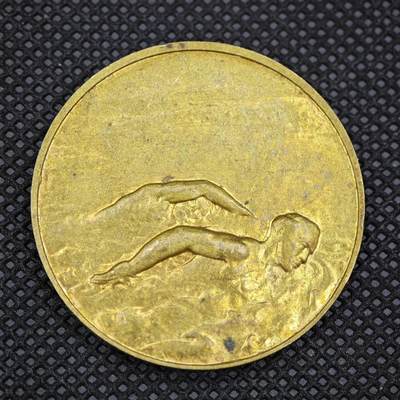 【淘币小摊】限时拍第八百一十六拍  纪念章场  满百包邮可预留两周  周一统一发货  - 游泳纪念章 直径39mm
