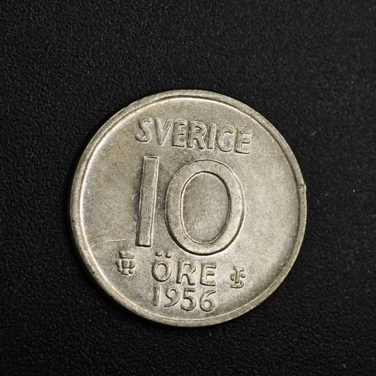 【淘币小摊】实时拍第八百一十四拍   散币场   满百包邮可预留二周 每周一统一发货   瑞典1956年10欧尔银币