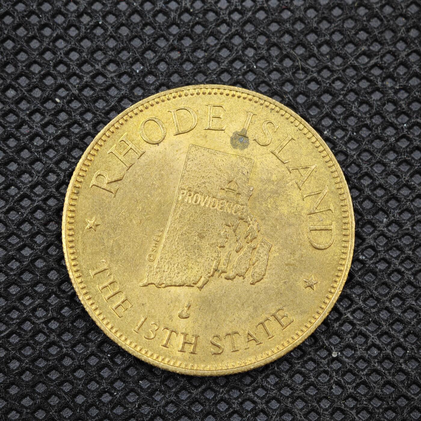 【淘币小摊】限时拍第八百一十六拍  纪念章场  满百包邮可预留两周  周一统一发货   美国罗德岛铜章直径26mm