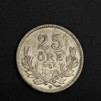 【淘币小摊】实时拍第八百一十四拍   散币场   满百包邮可预留二周 每周一统一发货   - 瑞典1930年25欧尔银币