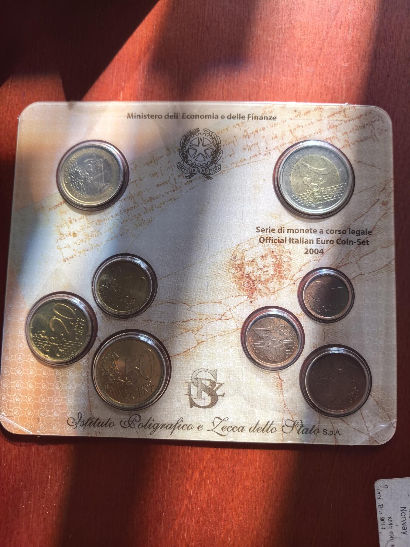 长老汇蛇年精选第七十八场拍卖 2004意大利欧元8枚卡装