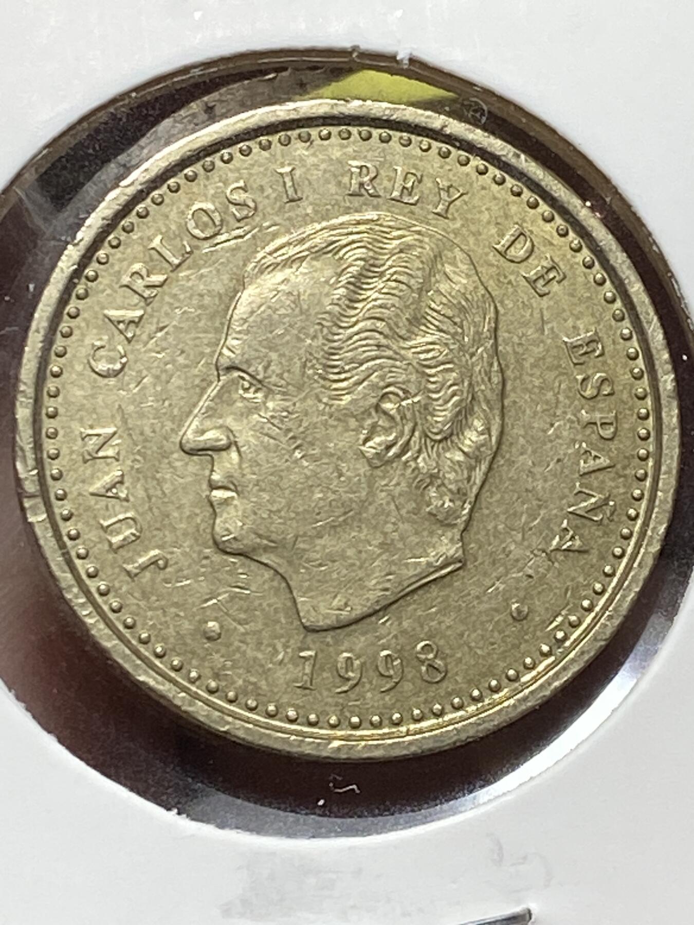 2025年第一百三十三场(总第一百五十九场）外国好品纸夹散币场(免佣金) 西班牙🇪🇸1998年100比塞塔(胡安·卡洛斯一世第四版，老年版首发年仅发行3年)