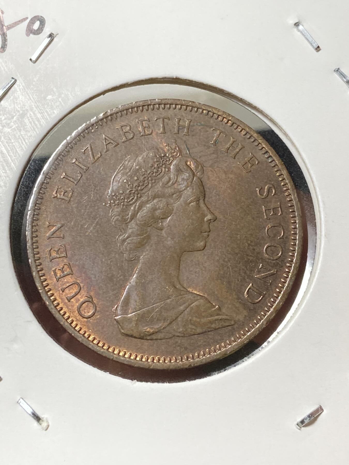 2025年第一百三十三场(总第一百五十九场）外国好品纸夹散币场(免佣金) 英属泽西岛🇯🇪1980年2新便士(伊丽莎白二世中年花冠第一套，关门年)