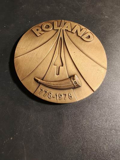 老王徽章第167期 - 法国法德联合研发“罗兰”地空导弹项目大铜章    直径80mm.   重量212.7g