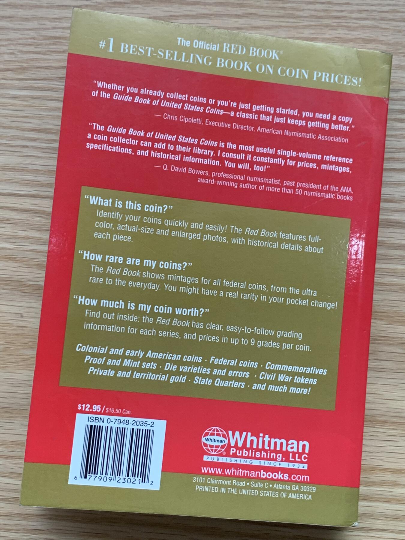 《竞宝斋》第444场 周日，周一，2场连拍 （全场包邮） 2007年美国官方红皮书 硬币收藏领域的权威参考工具书 钱币目录 414页 细节见图 重达1斤
