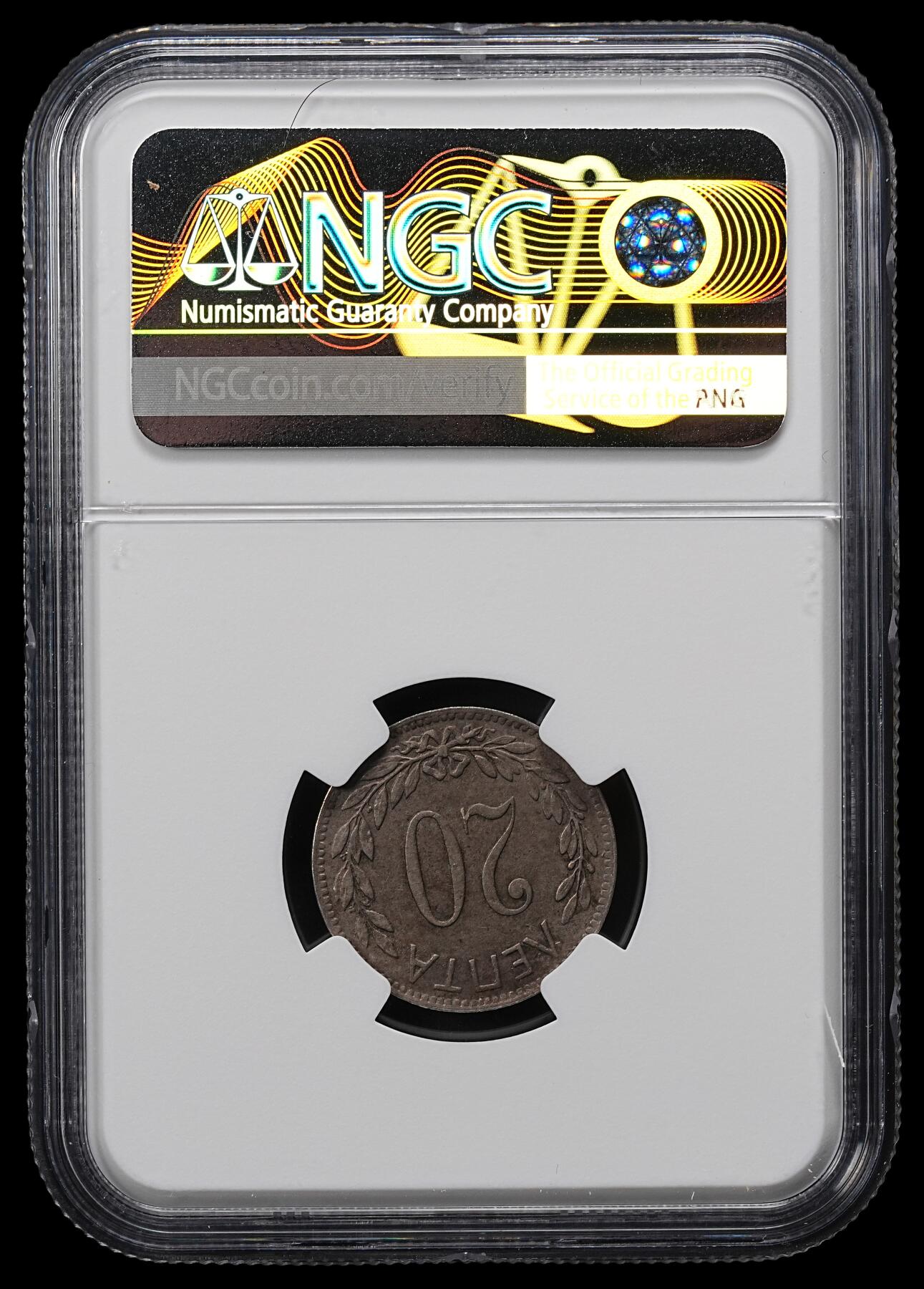 修遠堂世界钱币第九十六期 NGC MS62 1894年希腊20 LEPTA MS少见，书价高