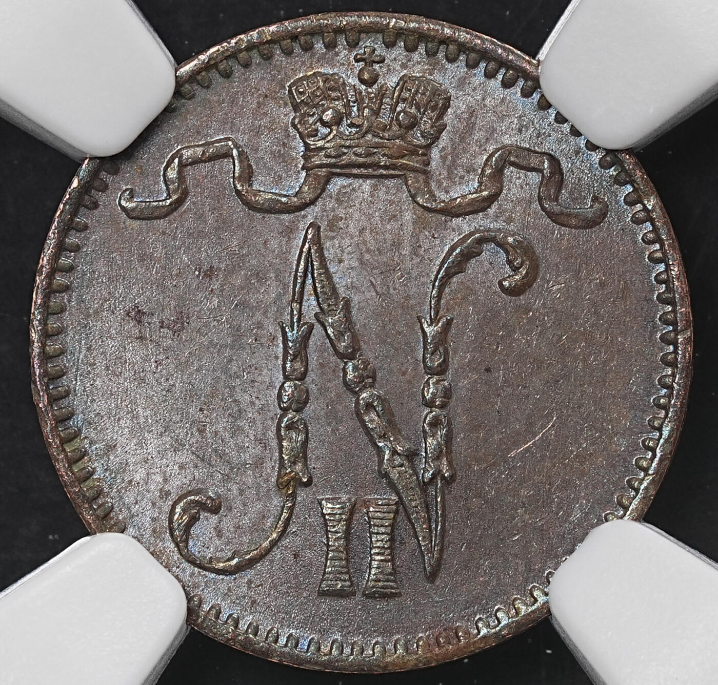 修遠堂世界钱币第九十六期 NGC评级 芬兰1盆尼铜币3枚