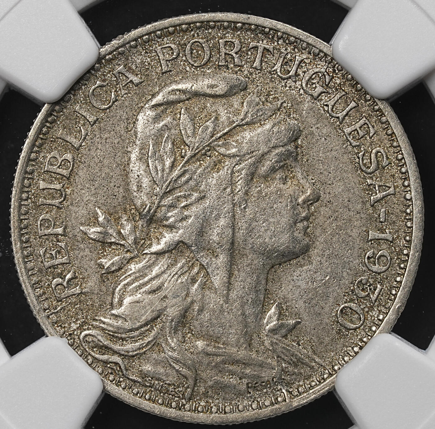 修遠堂世界钱币第九十六期 NGC AU50 1933年葡属佛得角50分 较少见的品种
