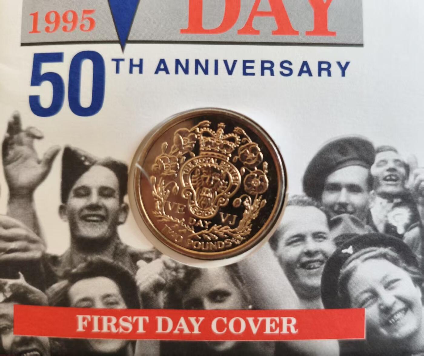 ❤️【币观天下】❤️ 第333期钱币拍卖- 2025.12.5周五晚上6点半场-长期征集拍品 马恩岛1995年两镑 VE DAY 邮币封