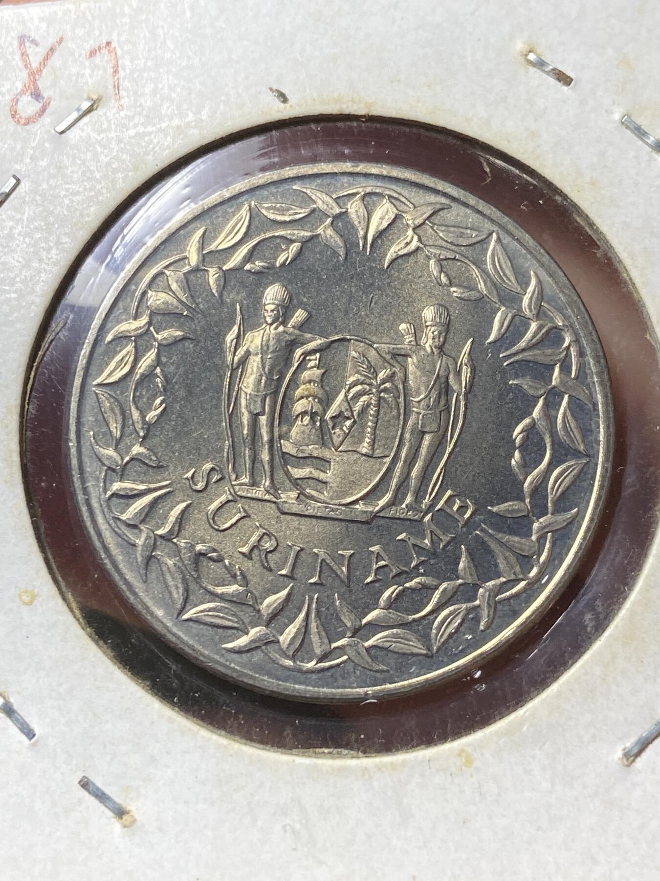 2025年第一百三十三场(总第一百五十九场）外国好品纸夹散币场(免佣金) 苏里南🇸🇷1987年250分(第二套流通硬币最大面值，首发年)