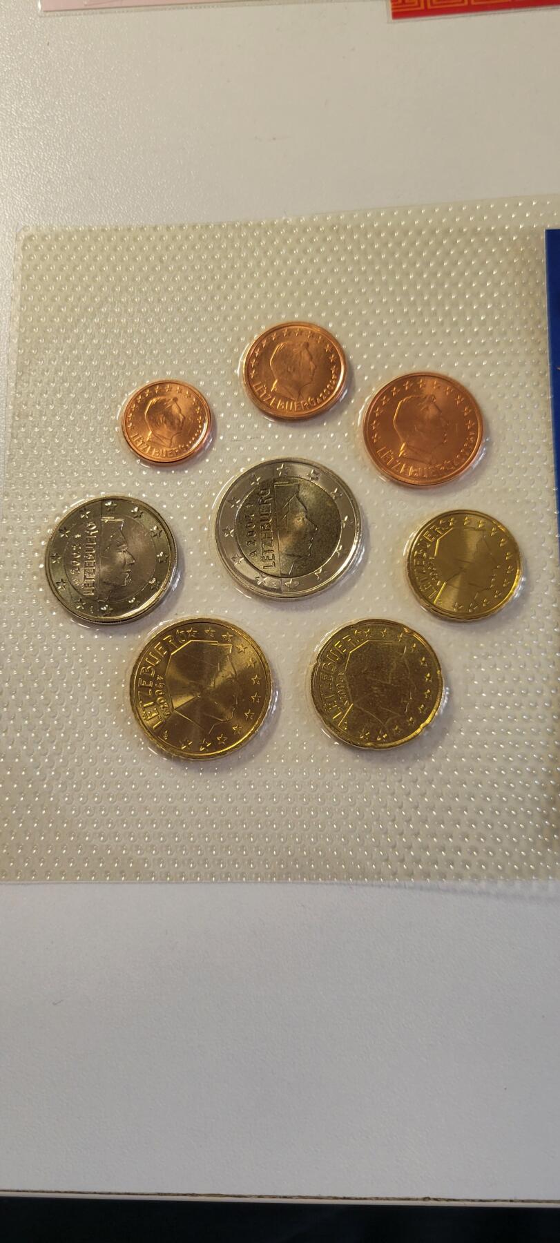 2025第二十五期 卢森堡欧元一套，除了1欧，其他都是04年