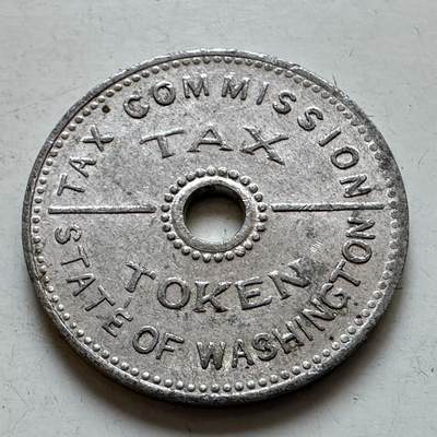 🌹外币初藏🌹🐯2025年第135场  每周二四六晚8️⃣点 接代拍 - 美国华盛顿州1935年10美分税务代用币 官方代币