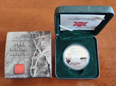 ❤️【币观天下】❤️ 第333期钱币拍卖- 2025.12.5周五晚上6点半场-长期征集拍品 - 加拿大2003年北美第一个法国定居点四百周年银币 25.175克999银