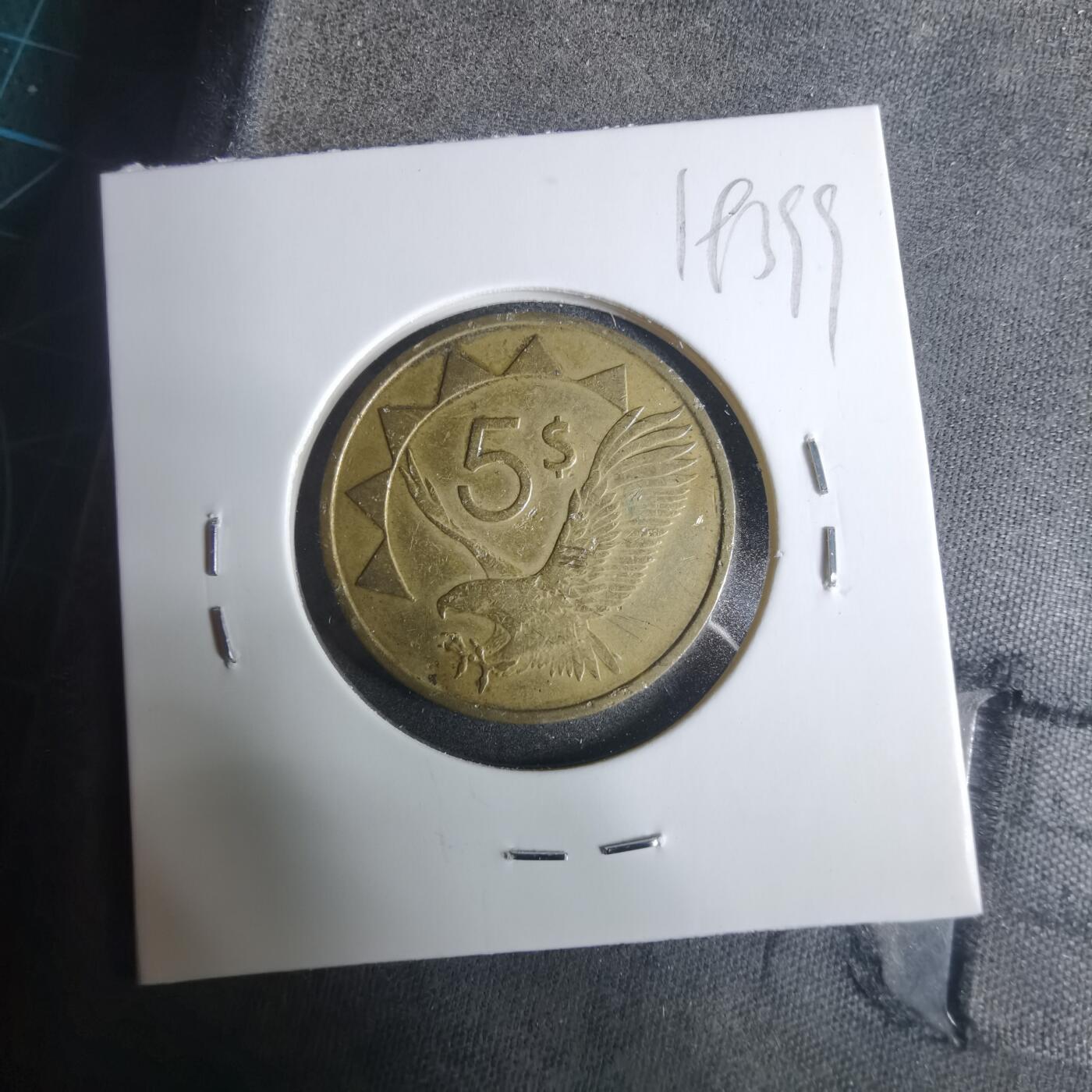 沼泽如烟--第919场 纳米比亚1993年五元