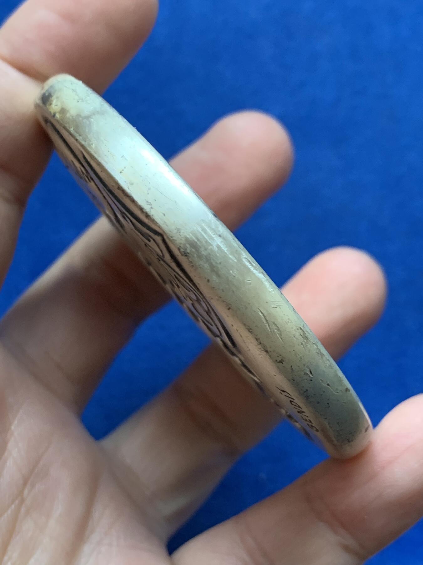 《竞宝斋》第444场 周日，周一，2场连拍 （全场包邮） 法国圆形单面铜章 GENDIS设计 浮雕工艺 直径69.4mm 重量196.2g