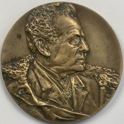 掌中浮雕-藏着的欧洲第044场 - 1905年德国恩斯特·冯·波萨尔特大铜章，68mm，卡尔哥茨作品