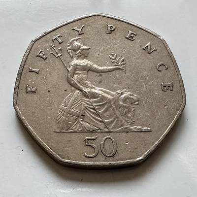 🌹外币初藏🌹🐯2025年第135场  每周二四六晚8️⃣点 接代拍 - 英国1982年50便士 比新便士版本少