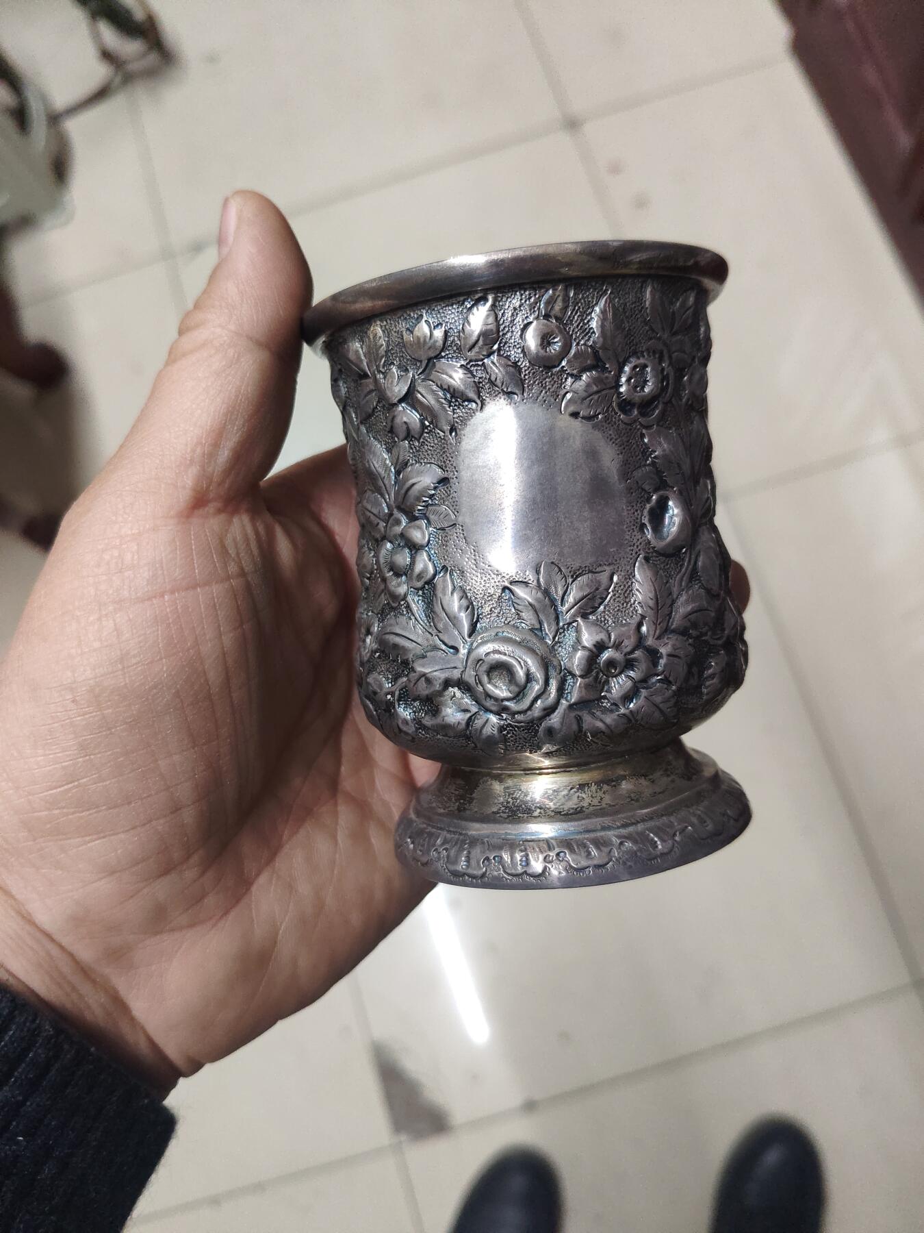 老银件 外国老银杯工艺好