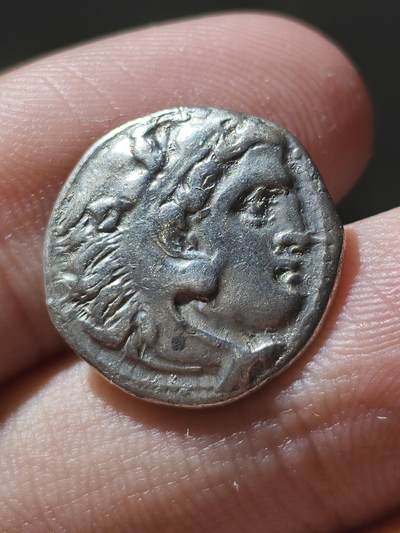 星盘世界钱币十二月六日古典币专场 - 精品！古希腊马其顿亚历山大大帝一德拉克马银币洛丰造币厂，TQG砸盒带标签