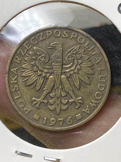 2025年第一百三十三场(总第一百五十九场）外国好品纸夹散币场(免佣金) - 少见好品–波兰🇵🇱1976年2兹罗提(第三套第二版，大翅鹰徽早期年份，列宁格勒厂造)