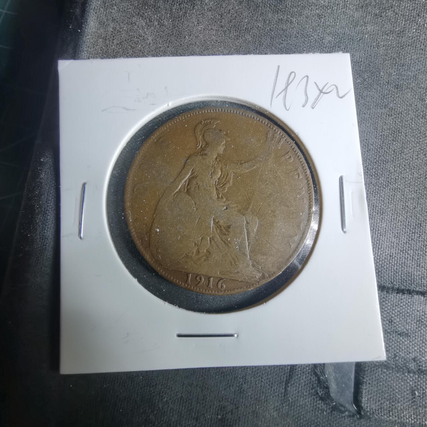 沼泽如烟--第919场 英国1916年1便士