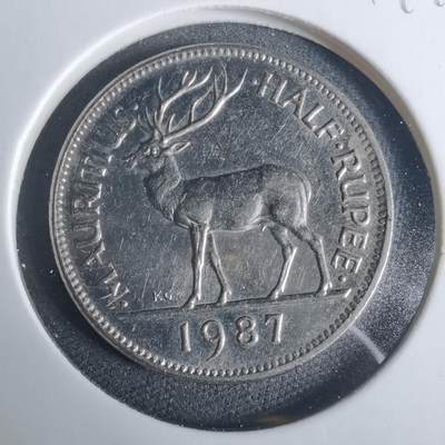 沼泽如烟--第919场 - 毛里求斯1987年半卢比