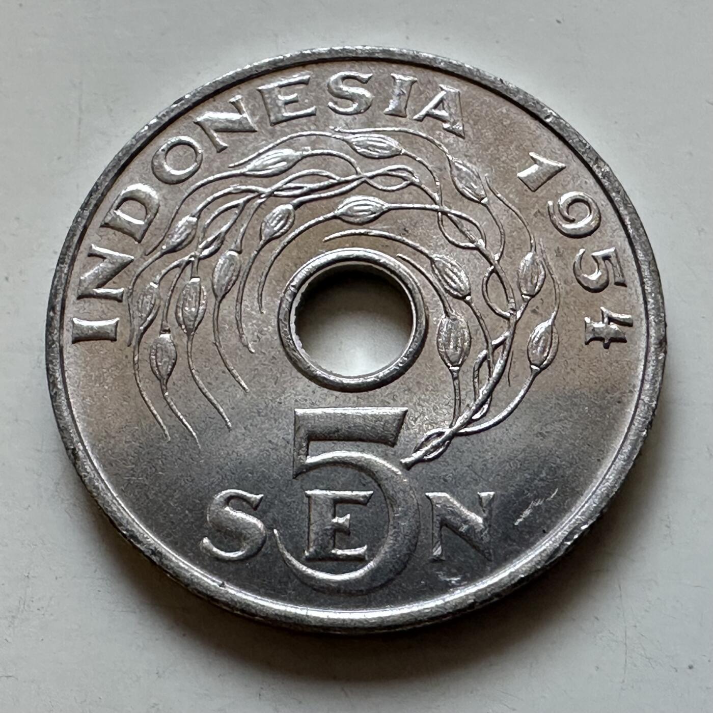 🌹外币初藏🌹🐯2025年第135场  每周二四六晚8️⃣点 接代拍 印尼1954年5仙