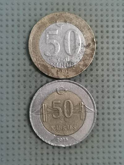 2025年第130场各国散币拍卖（总第130场） - 土耳其50库鲁斯2枚