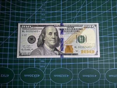 【炜奕收藏】，第五十二期 - 2013年美国100元，品相如图，补号