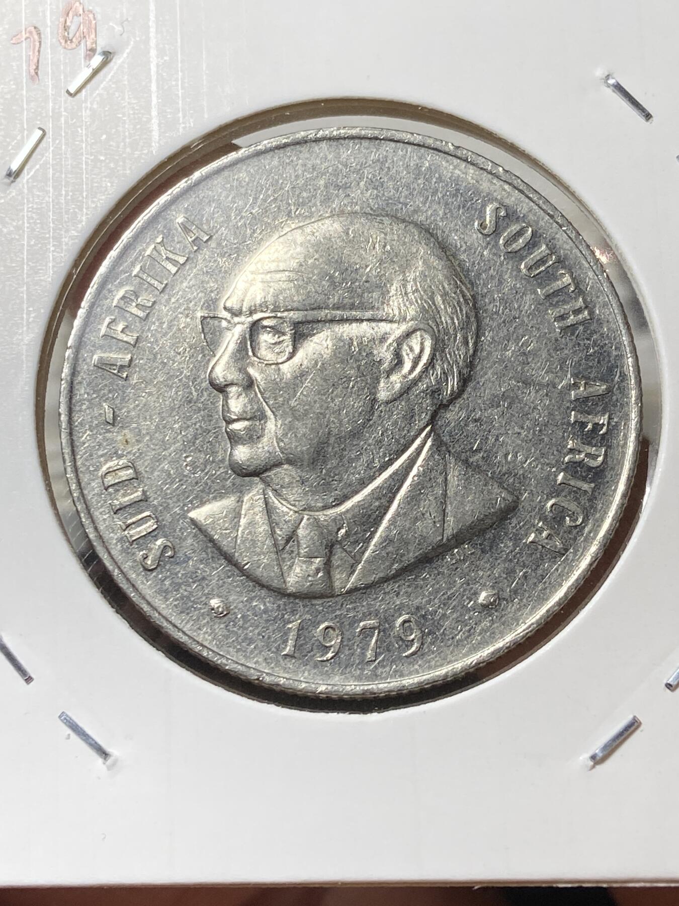 2025年第一百三十三场(总第一百五十九场）外国好品纸夹散币场(免佣金) 少见–南非🇿🇦1979单年份1兰特(独立后第五套最大面值)