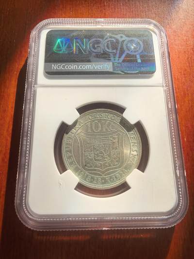 长老汇蛇年精选第七十八场拍卖 1928捷克斯洛伐克共和国独立10周年10克朗银币，NGC MS62