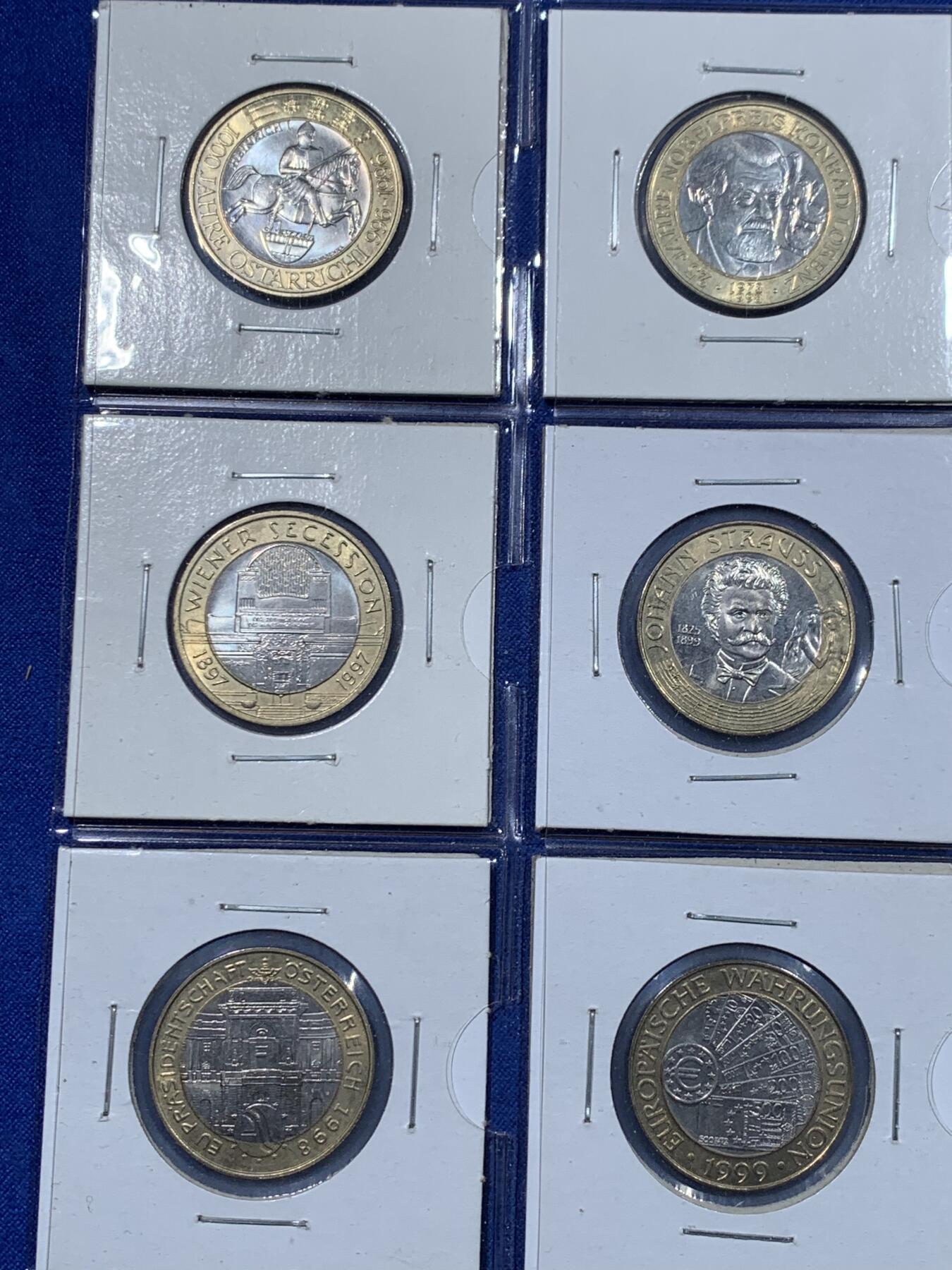 《竞宝斋》第444场 周日，周一，2场连拍 （全场包邮） 九枚一组 奥地利50先令纪念币 细节见图