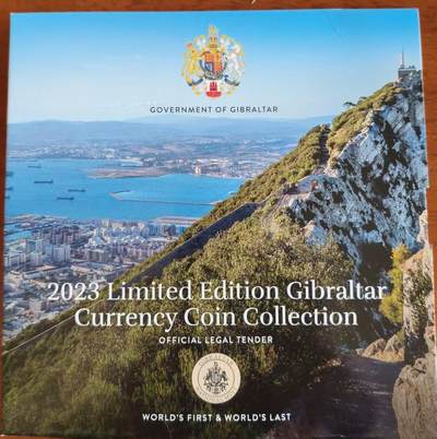 ❤️【币观天下】❤️ 第333期钱币拍卖- 2025.12.5周五晚上6点半场-长期征集拍品 - 稀少的直布罗陀2023年查尔斯三世头像第一套开门MS套币 1便士到5镑9枚