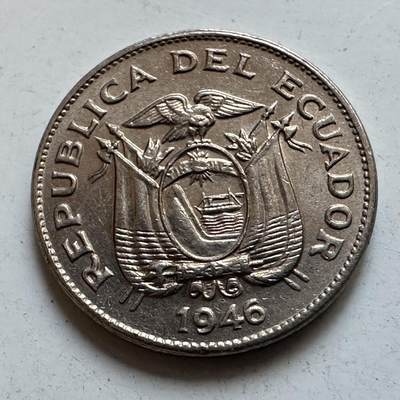 🌹外币初藏🌹🐯2025年第135场  每周二四六晚8️⃣点 接代拍 - 厄瓜多尔1946年五分