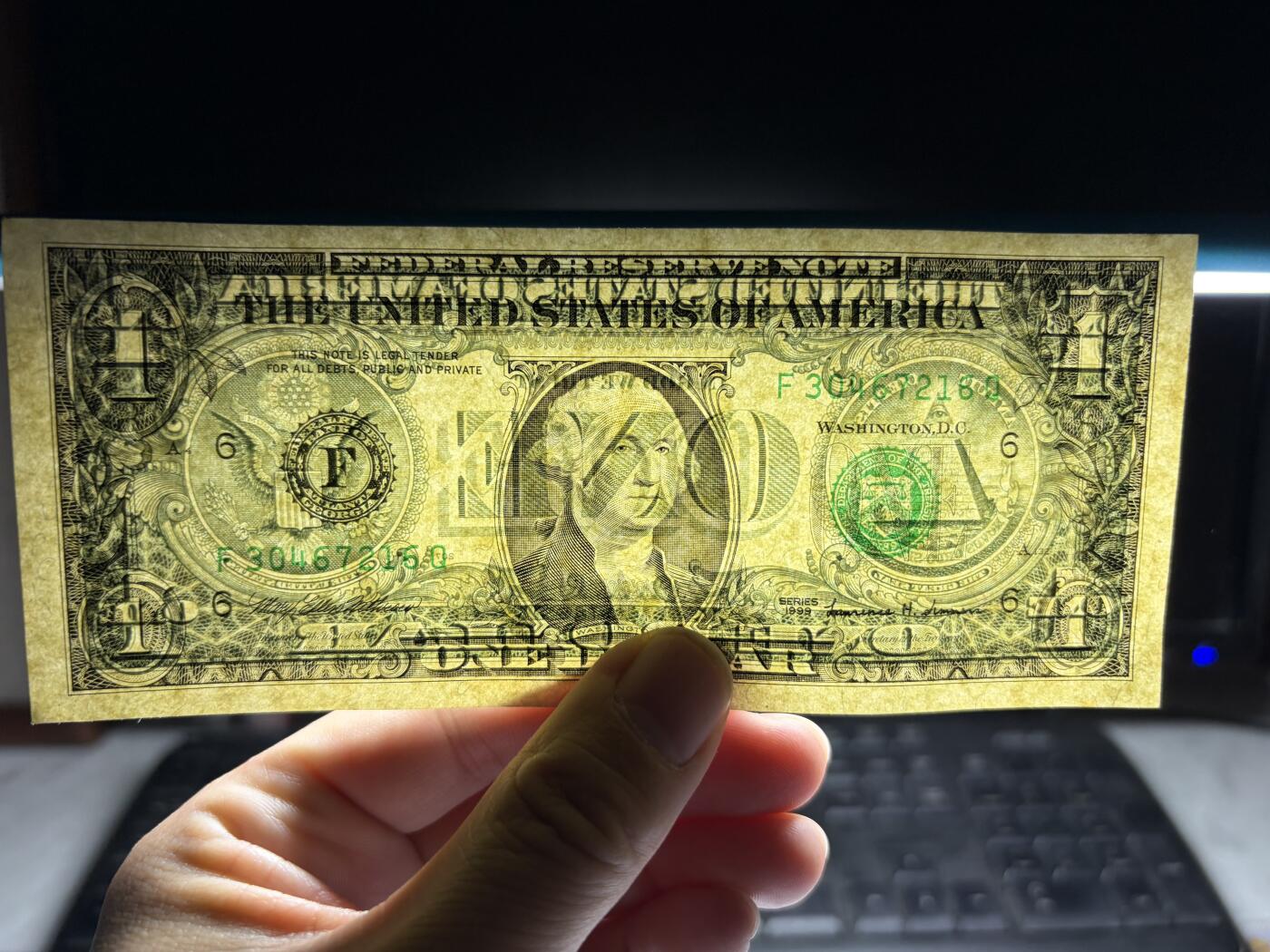 2025年集古藏今外币拍卖第十期-第10场—（总第290拍-纸币专场），本期拍完结算一次，发货时间2-3天，休息几天后继续新的一期拍卖。 1999年美国一美元