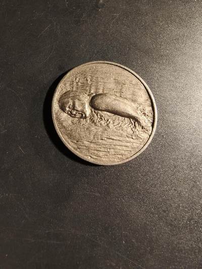 老王徽章第167期 - 法国1972年青年奥运会游泳项目纪念章     直径38mm.    重量20.9g