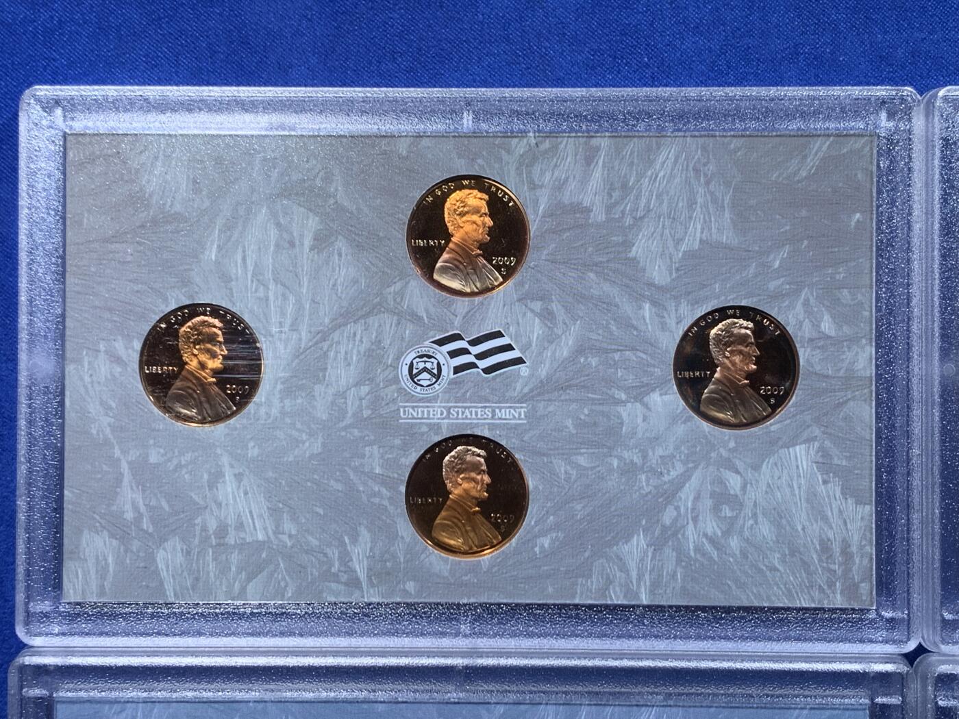 《竞宝斋》第444场 周日，周一，2场连拍 （全场包邮） 美国2009年套币4本 精制币 细节见图