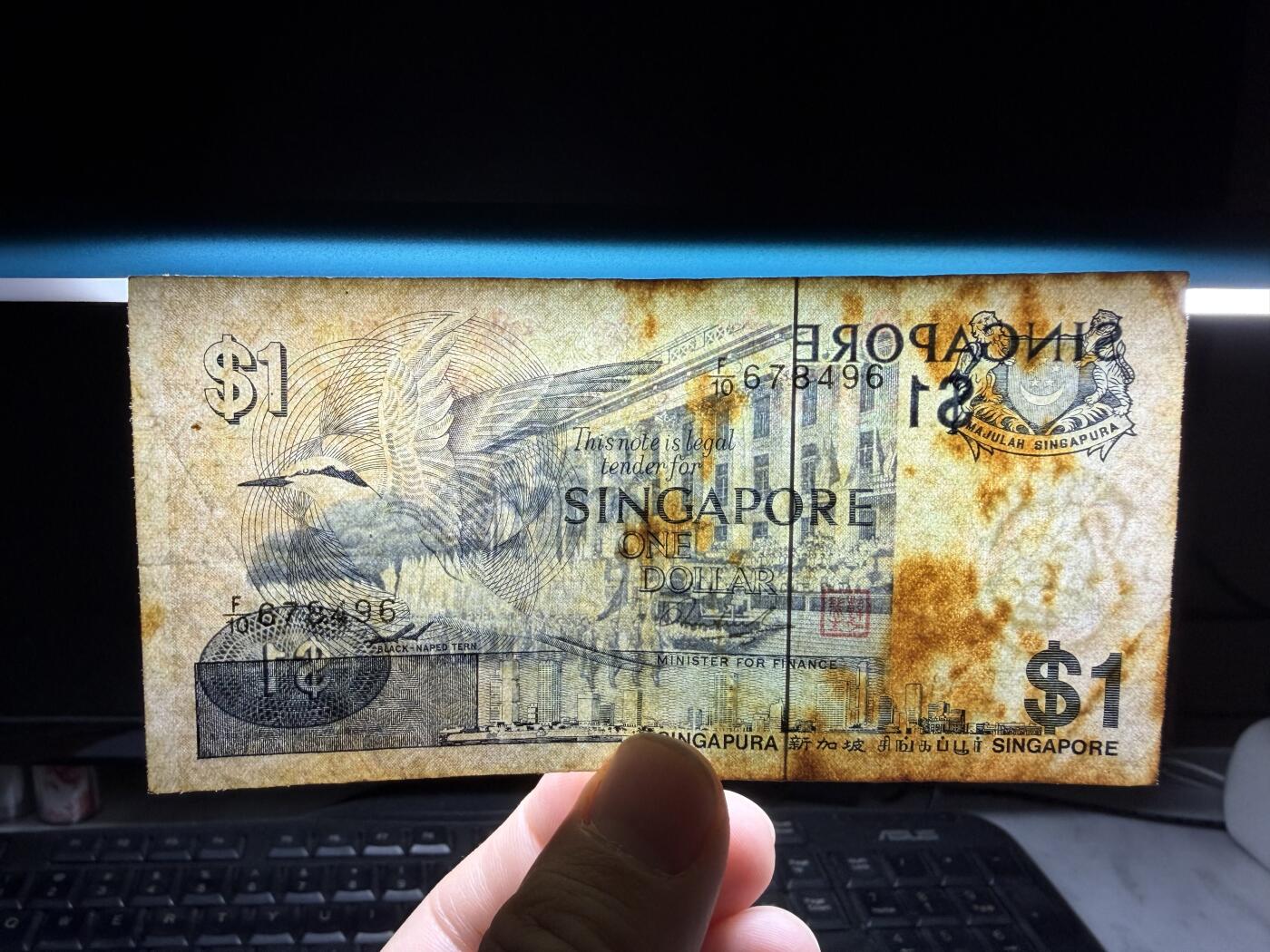 2025年集古藏今外币拍卖第十期-第10场—（总第290拍-纸币专场），本期拍完结算一次，发货时间2-3天，休息几天后继续新的一期拍卖。 新加坡一元