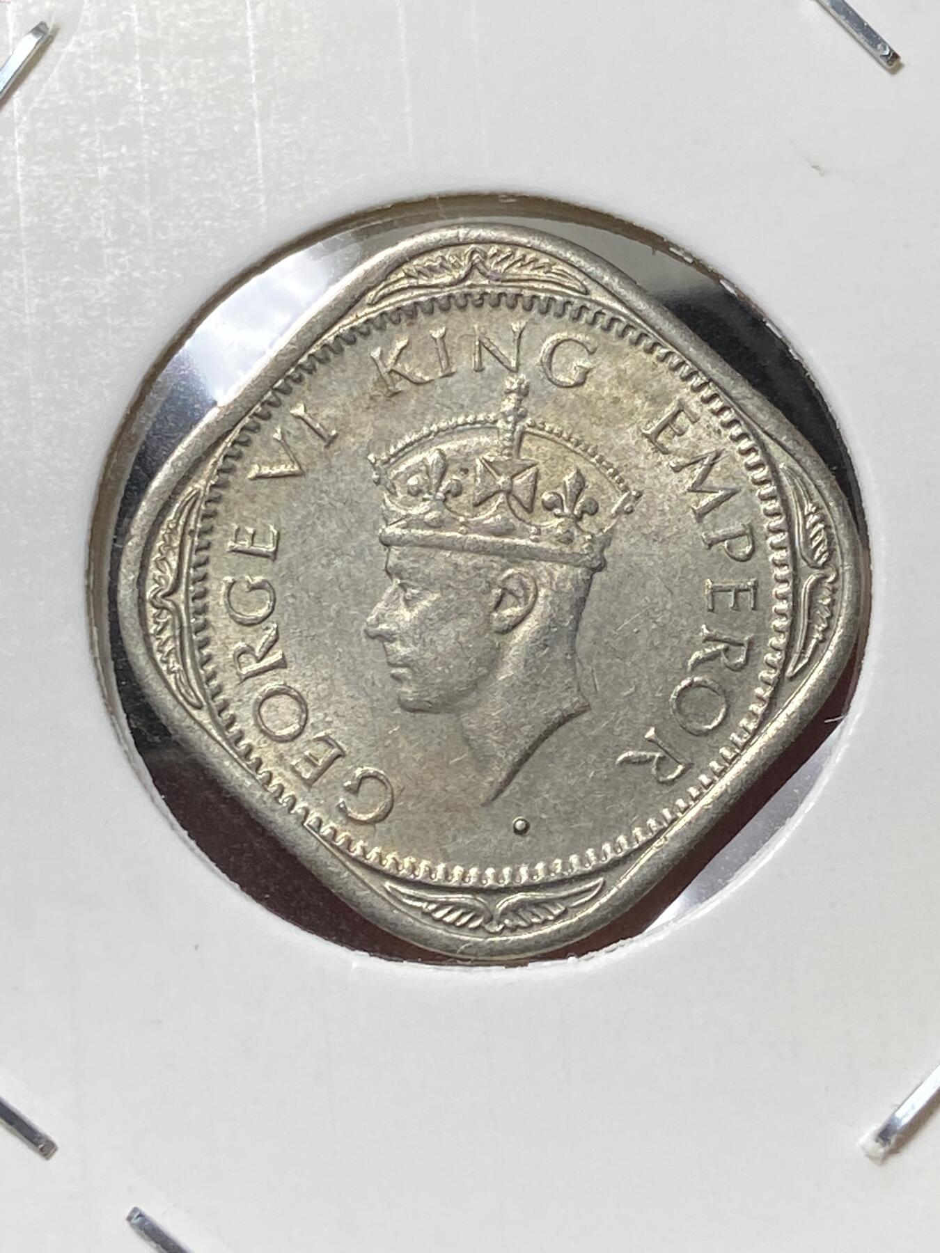 2025年第一百三十三场(总第一百五十九场）外国好品纸夹散币场(免佣金) 原光好品–英属印度1946年1/2安娜(乔治六世第四版，首发年仅发行2年)