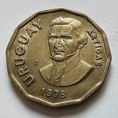 🌹外币初藏🌹🐯2025年第135场  每周二四六晚8️⃣点 接代拍 - 乌拉圭1978年一比索 大铜币