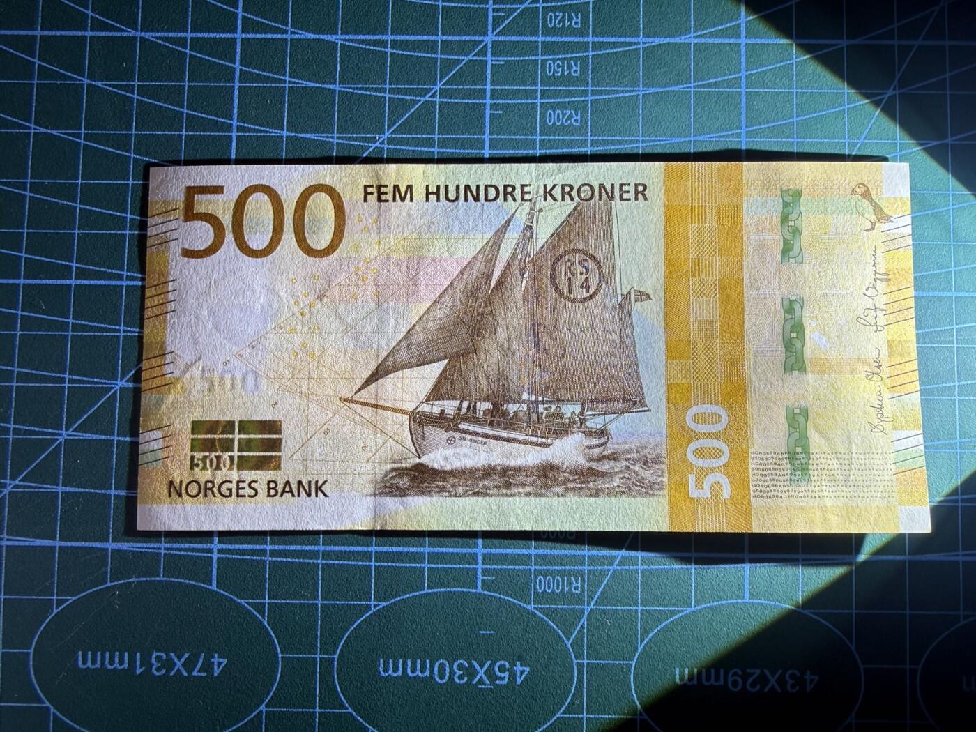 【炜奕收藏】，第五十二期 2018年挪威500克朗，UNC-品相