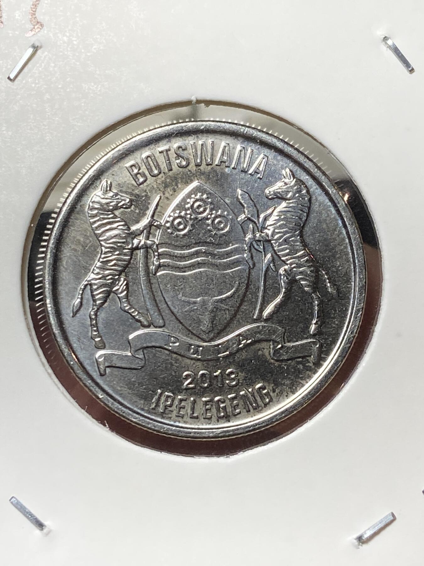 2025年第一百三十三场(总第一百五十九场）外国好品纸夹散币场(免佣金) 博茨瓦纳🇧🇼2013单年份50西比(第三套流通硬币)