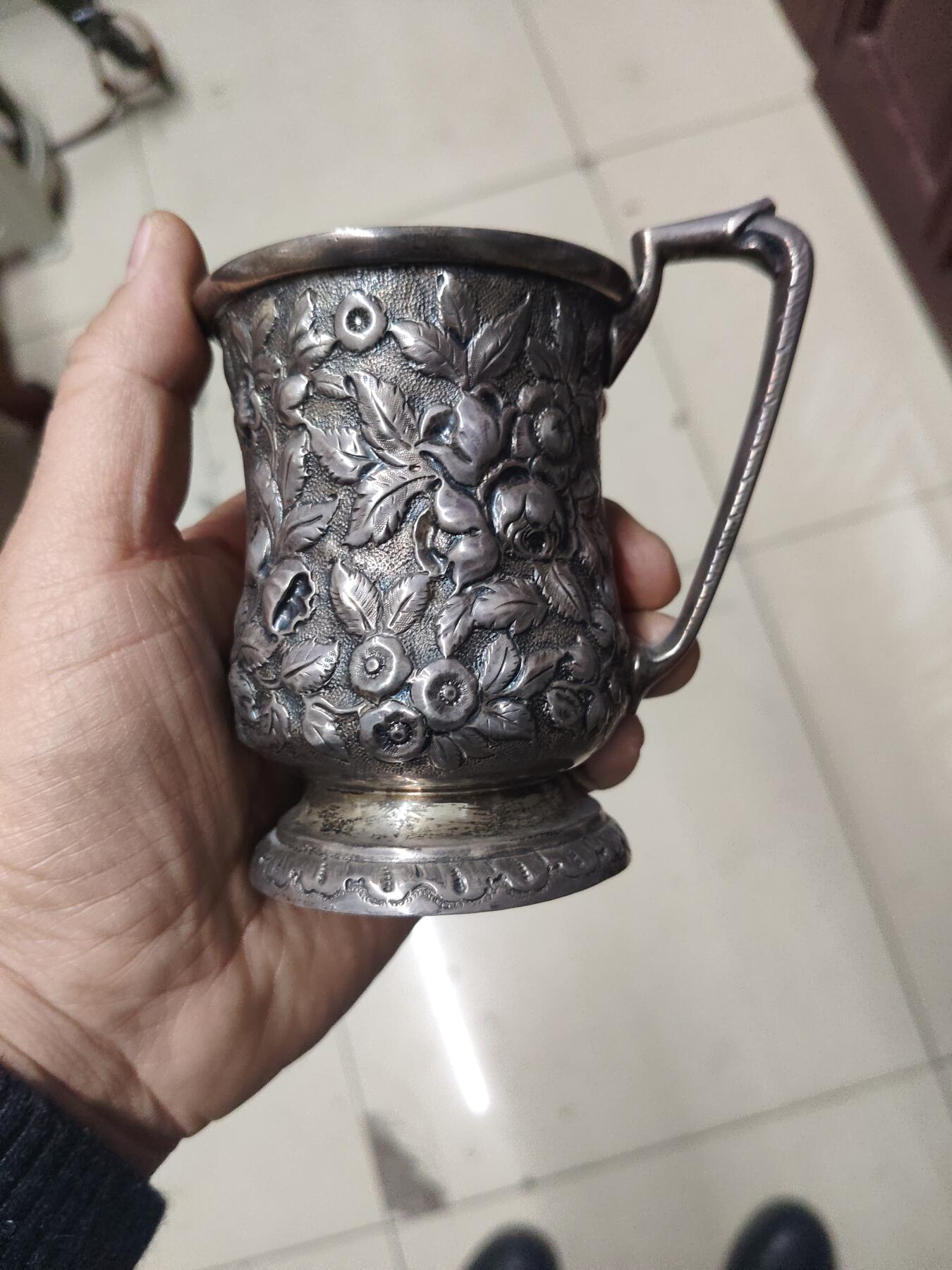 老银件 外国老银杯工艺好