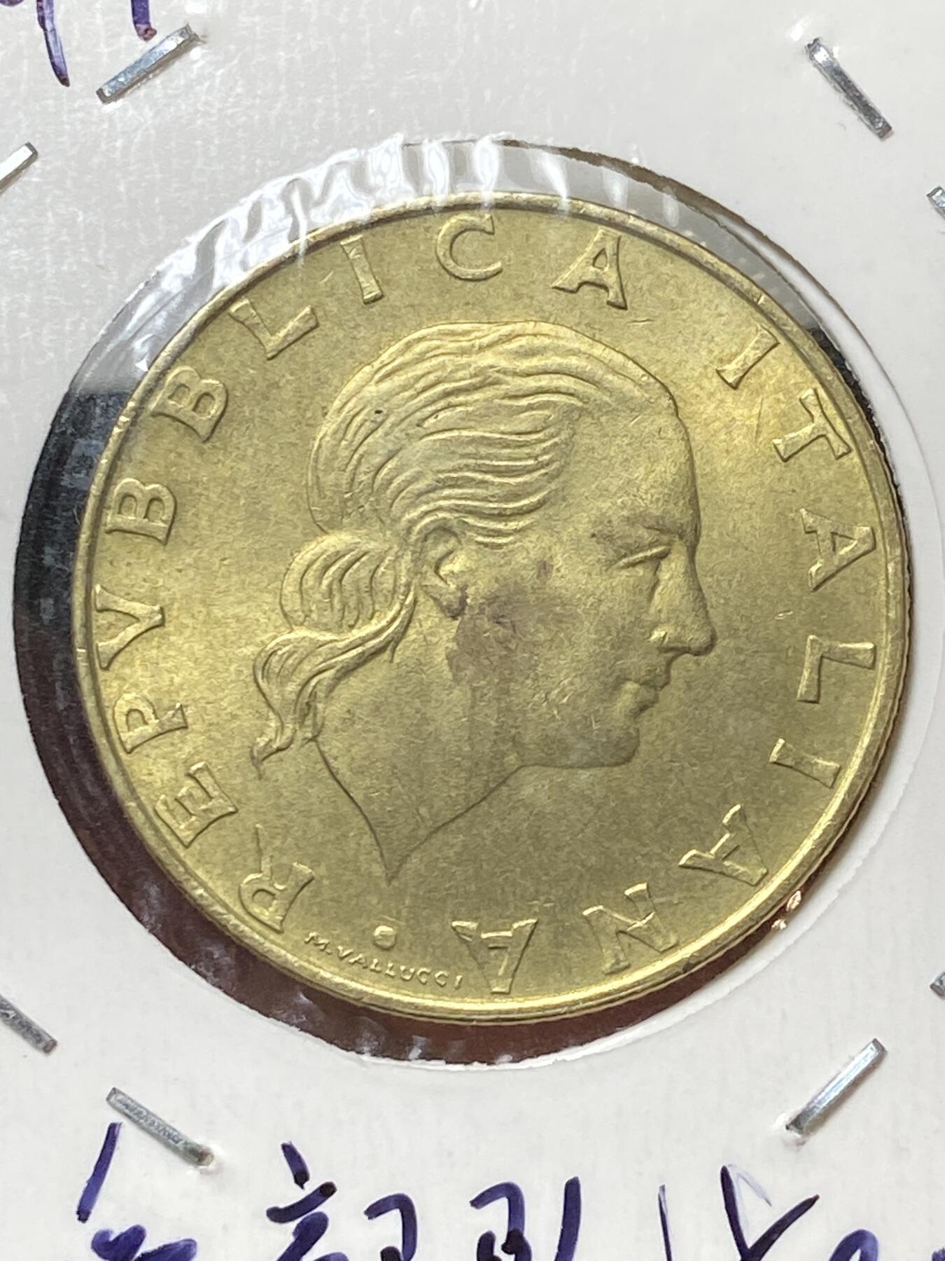 2025年第一百三十三场(总第一百五十九场）外国好品纸夹散币场(免佣金) 意大利🇮🇹1994单年份200里拉(宪兵队成立180周年纪念币)