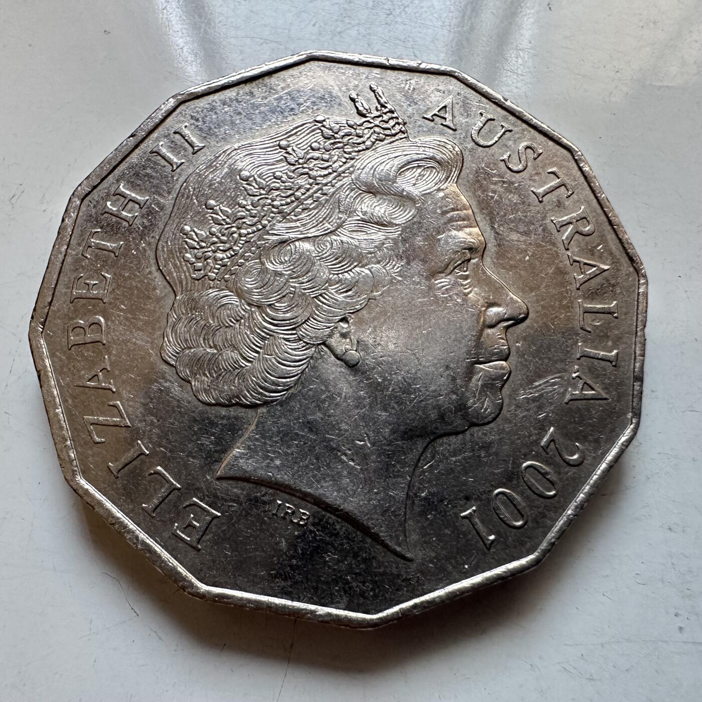 🌹外币初藏🌹🐯2025年第135场  每周二四六晚8️⃣点 接代拍 澳大利亚2001年联邦百年50分纪念币b