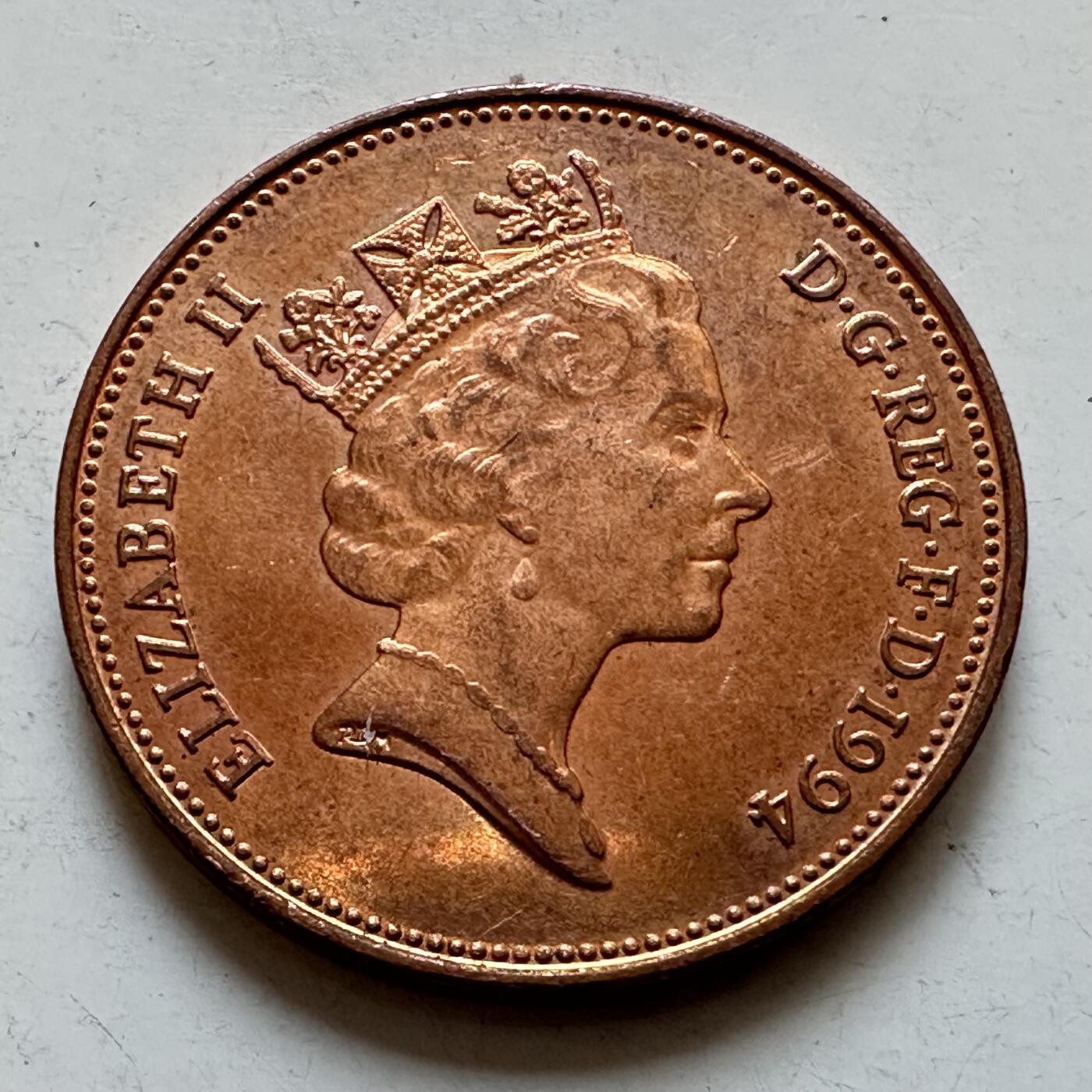 🌹外币初藏🌹🐯2025年第135场  每周二四六晚8️⃣点 接代拍 英国1994年2便士