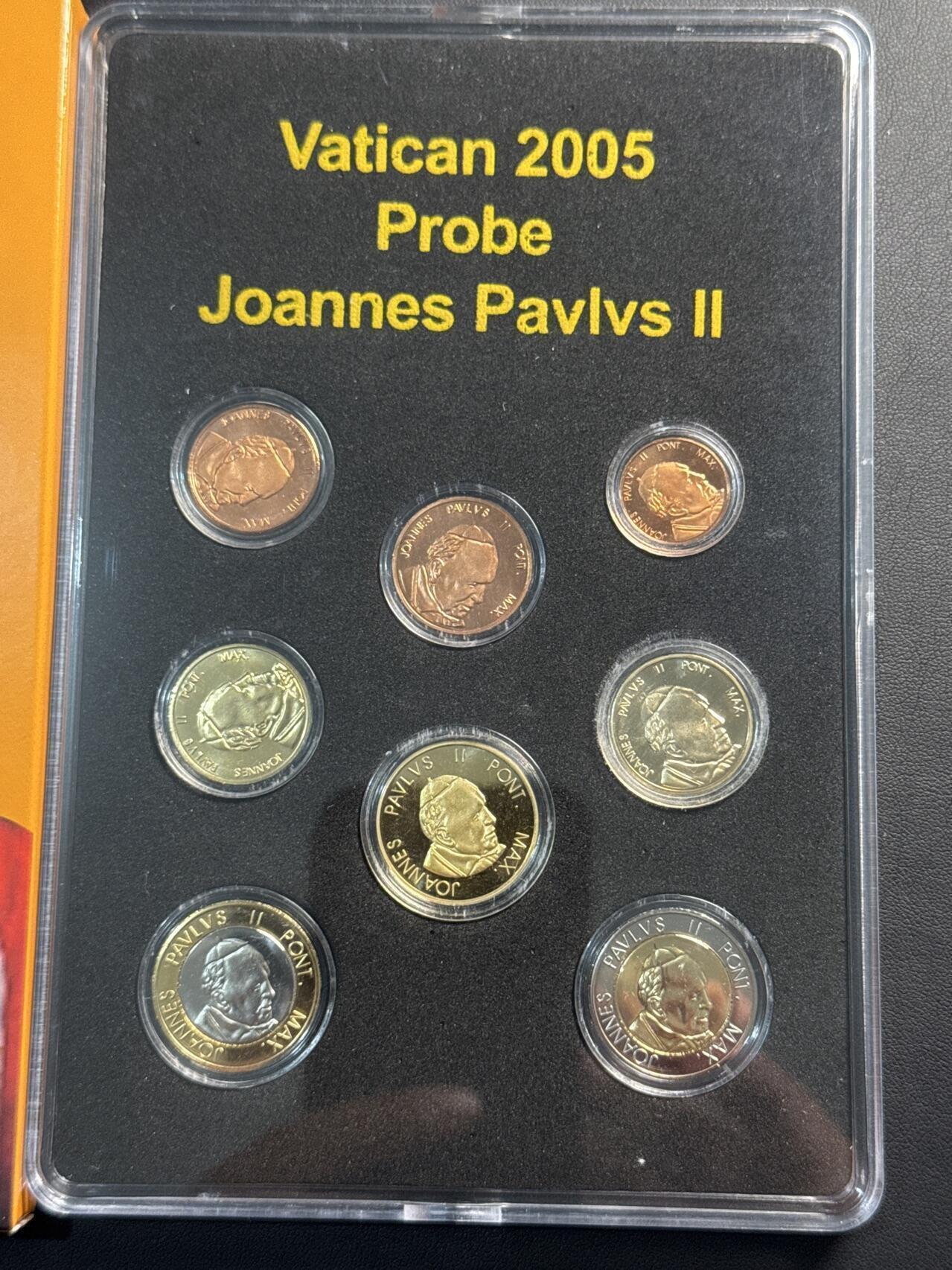 ❤️【币观天下】❤️ 第333期钱币拍卖- 2025.12.5周五晚上6点半场-长期征集拍品 梵蒂冈2005年欧元纪念币8枚1套带包装