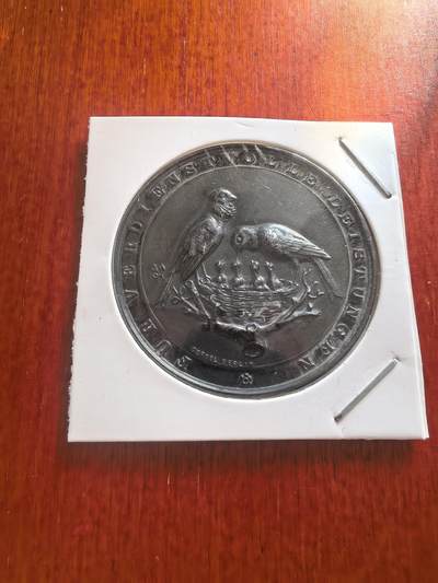 长老汇蛇年精选第七十八场拍卖 - 1930柏林金丝雀养殖领域杰出贡献铜奖章，51.9克，50MM