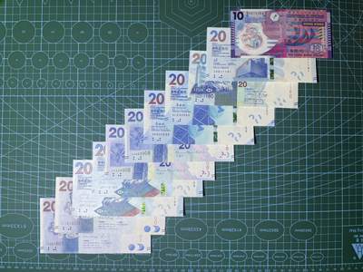 【炜奕收藏】，第五十二期 - 香港多家银行10元&20元共11张，UNC品相，均为倒置号